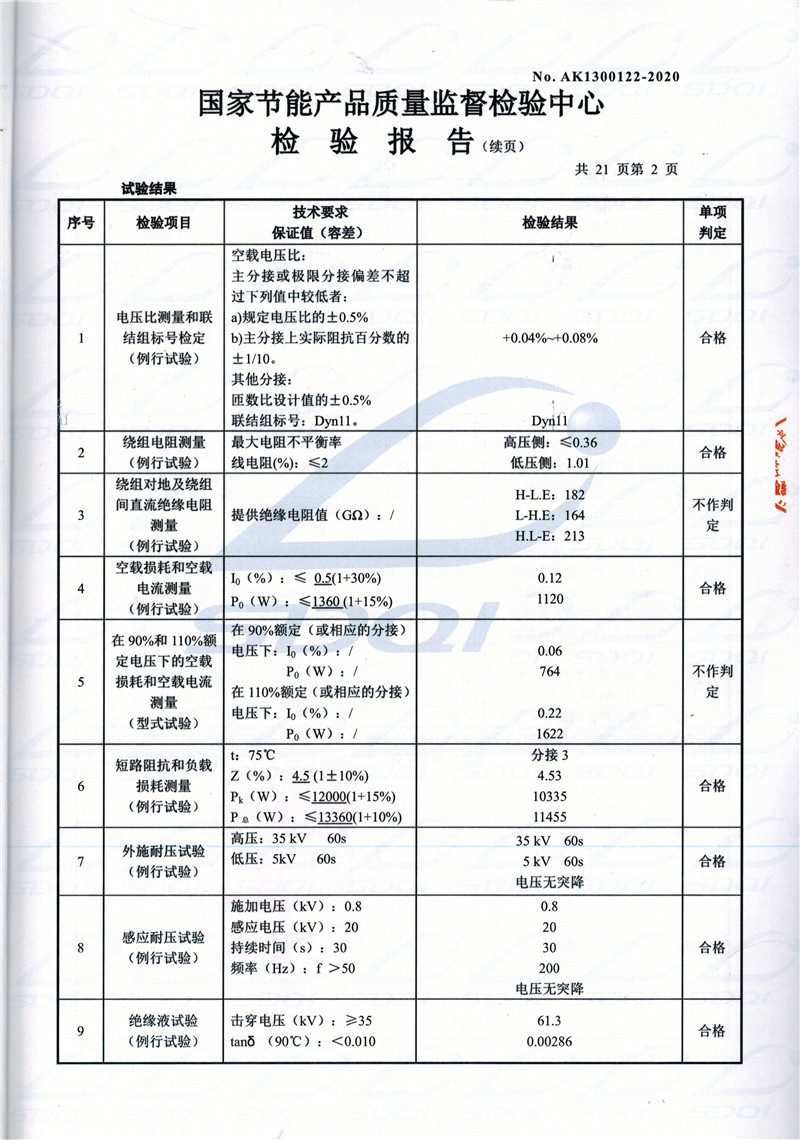 高低压试验报告-S11-1250独山子独山子独山子油浸式变压器-2.jpg